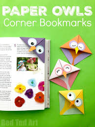 Bookmarks are available in a huge variety of materials with a multitude of designs and styles from which. Easy Owl Origami Bookmark Design Red Ted Art Make Crafting With Kids Easy Fun