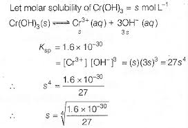 It is a polymer with an undefined structure and low solubility. The Ksp For Cr Oh 3 Is 1 6x 10 30 The Molar Solubility Of This Compound In Water Is Sarthaks Econnect Largest Online Education Community