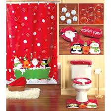 Christmas Shower Curtain Set Decor Ideas Christmas Bathroom Decor Bathroom Decor Sets Christmas Bathroom