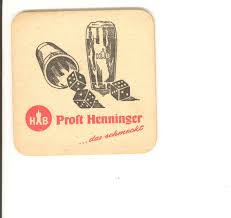 Henninger Bierdeckel Bier Deckel