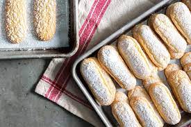 The pastry shop kind are flat, chewy and crinkly on top. One Bowl Homemade Ladyfingers Recipe