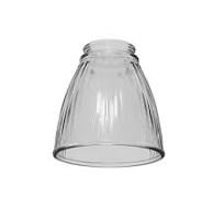 Style Selections 4.76-in x 4.37-in Bell Clear Ribbed glass Vanity light  shade with 2-1/4-in Fitter (Lip Fitter)