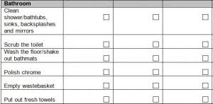 Bathroom Cleaning Checklist Weekly Bathroom Cleaning Checklist