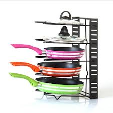 We believe in helping you find the product that is right for you. Pot Pan Rack Lid Organizer 6 Tier Kitchen Cabinet Pantry Shelf Holder Storage Kitchen Dining Bar Kitchen Storage Organization