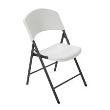 Lifetime Almond Plastic Seat Outdoor Safe Plastic Folding Chair 80452 The Home Depot Folding Chair White Folding Chairs Plastic Folding Chairs