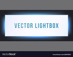 Lightbox Sign Box Mockup Illuminated Signage Vector Image