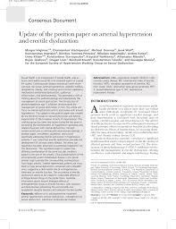 Pdf Update Of The Position Paper On Arterial Hypertension And Erectile Dysfunction