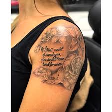 Flower Tattoo Lily Tattoo Shoulder Tattoo Black Grey Tattoo Memorial Tattoo Rose Tattoo Fe Tattoos For Women Half Sleeve Shoulder Tattoo Memorial Tattoos Mom