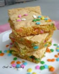 Cake Batter Blondies Chef In Training Cake Mix Recipes Blondies Recipe Brownie Recipes