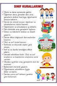 avrupakutu 50X70 cm Classroom Rules Poster for School - Vinyl Tarpaulin -  Trendyol