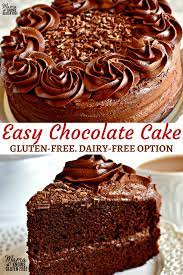 Easy Gluten Free Chocolate Cake With Chocolate Butter Cream Frosting A One Gluten Free Chocolate Cake Recipe Gluten Free Chocolate Cake Dairy Free Cake Recipe