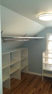 Making a slanted ceiling stand out while ensuring it adds to the overall appeal of the room is what truly makes such spaces appealing. Image Result For Organizing A Closet With A Slanted Ceiling Attic Closet Attic Renovation Slanted Ceiling Closet