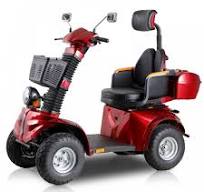 DJD-4L Red Four Wheel Electric Scooter