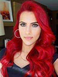 Red Dyed Glam Hair Color Bodmonzaid Red Hair Color Pale Skin Hair Color Red Hair Pale Skin