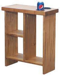 Want your end table to look a tad more rustic? Wormy Maple Slim Side Table With Storage Cubes And Cup Holders Transitional Side Tables And End Tables By Furniture Barn Usa Houzz
