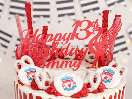 Loose cake decorations 4 x birds and 5x footballs liverpool football. Liverpool Fc Drip Cake Cakey Goodness