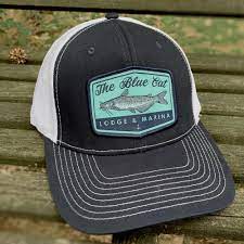 Ozark Blue Cat Snapback Trucker Hat With Custom Woven Patch In 2021 Trucker Hat Hats Blue Cats