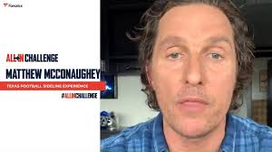 JUST IN: Matthew McConaughey is now ALL IN! Matthew McConaughey is offering  up a Texas Football Experience and you can enter for a chance to win right  now! Visit allinchallenge.com to learn more and ...