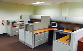 Herman Miller Ethospace 8x8 U Shape Contemporary Design Cubicle Sitting Side By Side Loaded 1995 For 2 Stati Used Office Furniture Office Furniture Furniture
