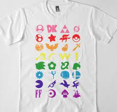 Super Smash Bros Ultimate Series Logos Rainbow Icons Super Smash Bros T Shirt Super Smash Bros Party Smash Bros Super Smash Bros Memes