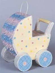 Baby Carraige Pinata Tischdeko Fur Babyparty Partydeko Kleine Kinderwagen