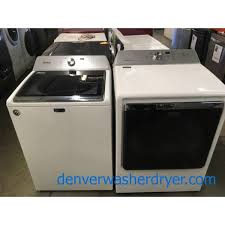 Bravos xl washer and dryer. New Scratch Dent Maytag Bravos Xl Top Load Washer And Dryer Set He Sanitize And Wrinkle Control Options Agitator Auto Load Sensing 1 Year Warranty 5505 Denver Washer Dryer