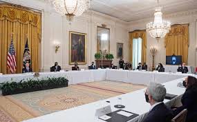 An advisory body to the president. Biden Holds 1st Cabinet Meeting The Day After Proposing Sweeping Infrastructure Plan Abc News