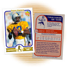 Upload your own logo, add necessary text (name, company, address, slogan etc.) and make a lasting impression today! Custom Football Cards Retro 75 Series Starr Cards