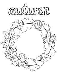 Pack these spring printables into a picnic basket for a family outing. Autumn Wreath Coloring Page Free Printable Coloring Pages For Kids