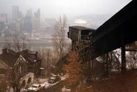 View From The Castle Shannon Incline Showing The Civic Arena In The Distance Pittsburgh Pittsburgh Incline Pittsburgh Pennsylvania