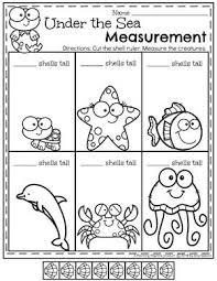 Measurement Worksheets Planning Playtime Math Under The Sea Math Activities Preschool Kindergarten Math Activities