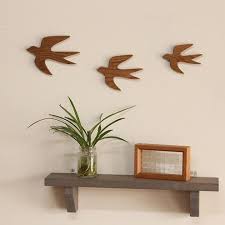 つばめ オーナメント ｌサイズ 紐付き 木製 送料無料 無垢材 ウォールデコ 壁面用 北欧 おしゃれ インテリア 収納 オーナメント クリスマス オーナメント