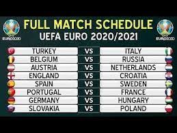 • for the mobile devices, you can slide the lists horizontally. Match Schedule Uefa Euro 2020 2021 Group Stage Fixtures Youtube