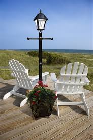 Baytown Outdoor Solar Lamp Post And Planter Pot