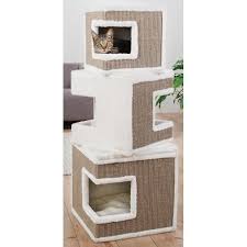 Cat houses and condos : Archie Oscar 48 25 Haledon Modular 3 Story Cat Condo Reviews Wayfair Cat Condo Hiding Cat Litter Box Cool Cat Trees