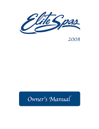 The hot tub expert agean hot tubs. Owners Manual 2008 English 2008 Elite Manualzz