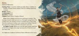 Abjuration Spell Repel Keep Threats Away From Allies Dndhomebrew