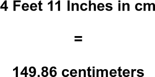 Foot and inch are imperial and united states customary length units. 4 Ft 11 Inches In Cm