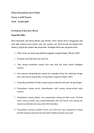 Jadi pada hakikatnya pengertian akhlak secara istilah berarti suatu kondisi atau sifat yang telah etiket ialah suatu sikap seperti sopan santun atau aturan lainnya yang mengatur hubungan antara. Doc Etika Vs Moral Luthfi Fauzia Academia Edu