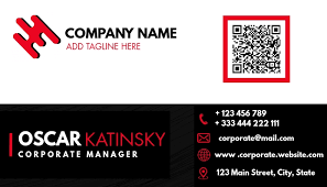 There are very few business cards that. Corporate Business Card Red And Black And Whi Template Postermywall