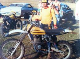 John Slade With His Suzuki Sp370 4 Stroke Special 1980 Noonameena Hill Climb Jilliby Nsw Aus Biker Chicks Suzuki Motocross
