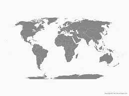 World Map Png With Countries Vector Map Of The World With Countries - Single Color | Free Vector Maps