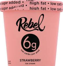 We are obsessed with the cookie dough! Rebel Ice Cream Low Carb High Fat Keto No Sugar Added