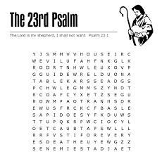 Animals birthdays cartoons coloring countries educational holidays miscellaneous cards calendars dltk's bible activities for kids other bible coloring pages. Psalm 23 Word Search Sermons4kids