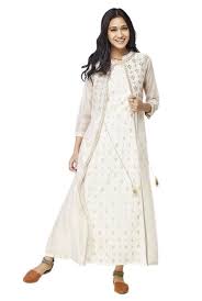 If you are someone who has always chugged with events and loves to flaunt new styles, our collection of dresses is made just for you. Global Desi Off White Maxi Dress With Jacket From Global Desi At Best Prices On Tata Cliq