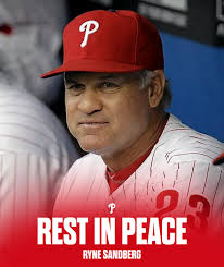 Rest in Peace to ex-Chicago Cub legend and Phillies former manager, Ryne  Sandberg. Sandberg passed away after dealing with cancer. Prayers to his  friends and family. #phillies