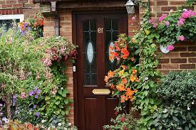Their short height and evergreen foliage can complement your garden landscape and enhance your home. Front Door Red Brick Entrance Garden Flowers English Summer Pikist