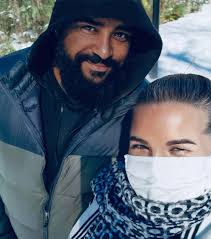 My handsome son, Jonathan, and his wife good looking wife