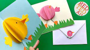 These easter crafts for kids and adults will have the entire family crafting colorful eggs, flowers, and bunnies that try any of these diy ideas to make your space ready for the easter bunny's arrival. Easy Pop Up Chick Card 3d Easter Card Diy Cute Easy Youtube