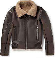 Balmain Shearling And Leather Aviator Jacket Mr Porter Leather Jacket Men Leather Jacket Aviator Jackets